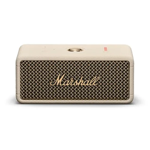 Marshall Emberton III Altavoces Bluetooth portátiles, inalámbricos, Emparejables, IP67 Resistentes al Polvo y al Agua, más de 32 Horas de Tiempo de reproducción - Crema