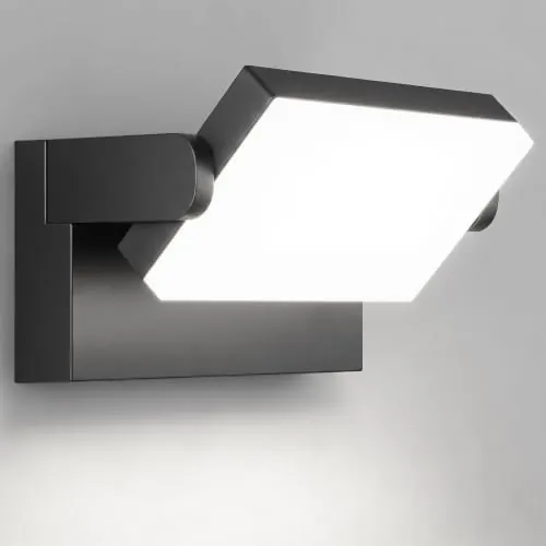 Kingwen Aplique Pared Exterior LED 40W,3000lm,6000K,IP65,360°,Negro