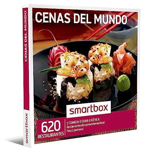 Smartbox Caja regalo Cenas del mundo , Idea de regalo para amigas , 1 comida o cena para 2 personas