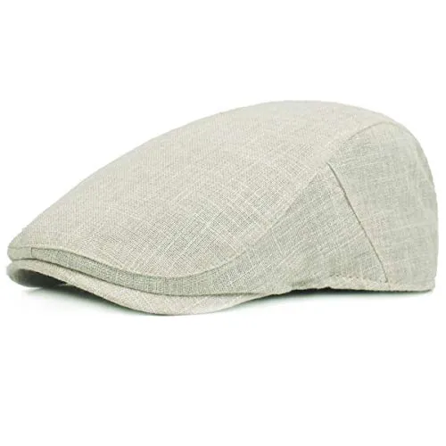 KeepSa Gorra Plana de Cáñamo Puro para Hombre de Estilo Vintage Gorra Irlandesa Boina Estilo Gatsby