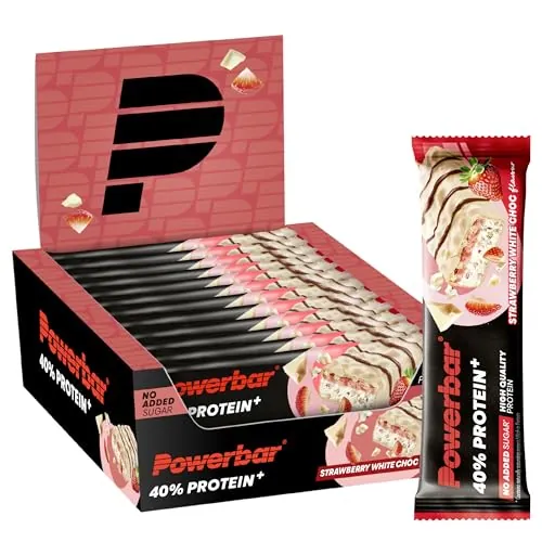 Powerbar 40% Protein + Crisp Bar (12x40g) Fresa y chocolate blanco Barritas Barritas proteínicas