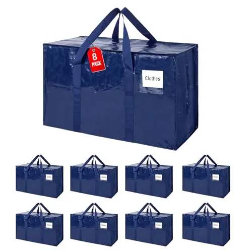 ZFWDSY Bolsas de mudanza Paquete de 8 Bolsas Almacenamiento Cajas