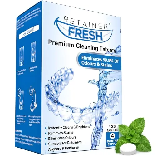 Retainer Fresh, tabletas limpiadoras para retenedores 120 tabletas