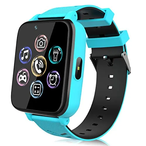 Reloj inteligente para niños, reloj de teléfono para niño y niña, pantalla táctil con cámara, reproductor de música, juegos, linterna, despertador, reloj inteligente para niño de 4 a 12 años regalo