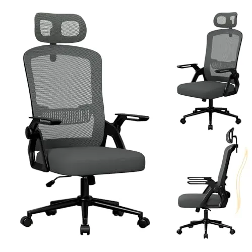 naspaluro Silla Oficina Ergonómica, Silla Escritorio con Reposacabezas