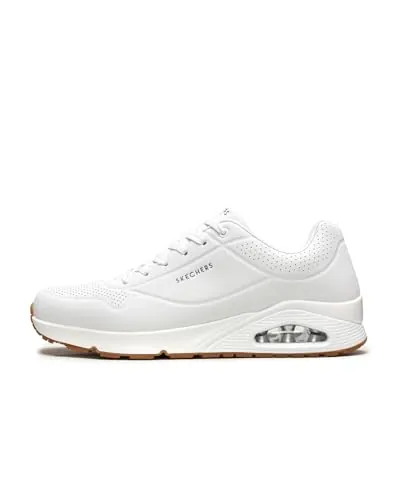 Skechers Uno Stand On Air, Zapatillas Hombre, White Durabuck Trim, 42 EU