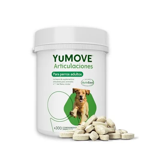 YuMOVE Condroprotector Perros Adultos 5-8 Años 300 Tabletas - 150mg Cada Pastilla Patente Pendiente Mejillón Labio Verde ActivEase, Glucosamina, Condroitina - Movilidad Articulaciones Todas Las Razas