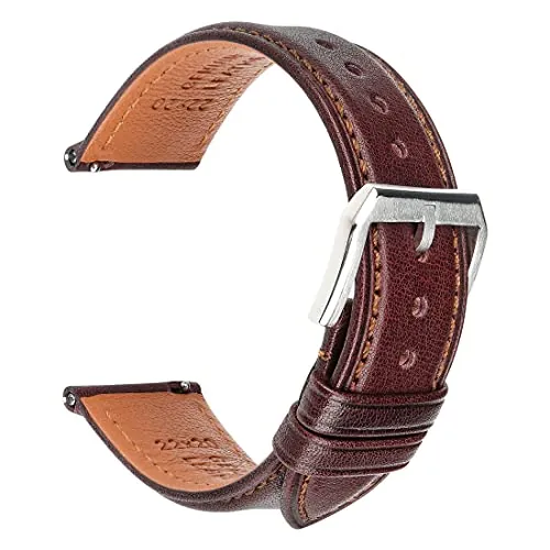 REZERO Correas de Reloj de Liberación Rápida, Pulseras de Cuero Suave, Correa Intercambiable para Hombre y Mujer 18/19/20/21/22/23/24mm