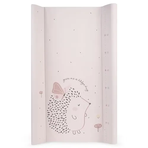 KikkaBoo Cambiador Lavable 80 x 50 cm HEDGE HUGS, Para Bebés, Impermeable e Higiénico, Superficie de PVC Suave, Acolchado, Para Cambiador O Cajonera, Rosa