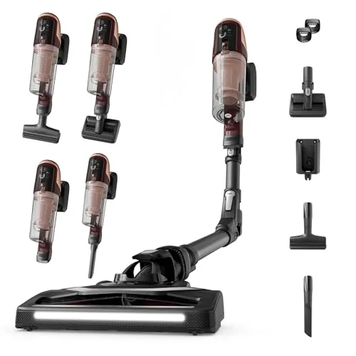 Rowenta X-Pert 6.80 Flex, Aspiradora Escoba Sin Cable, Burdeos