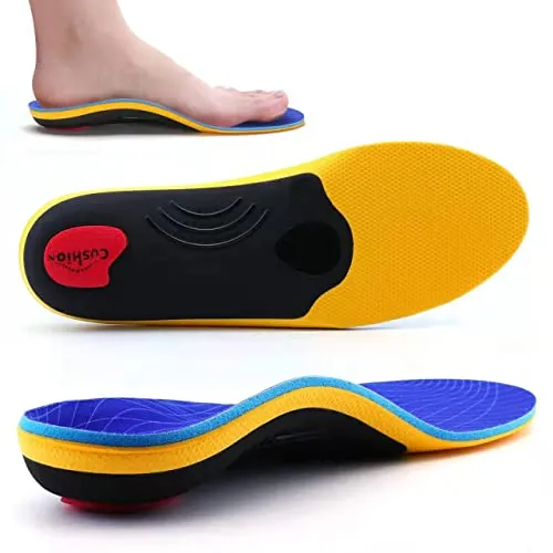 VALSOLE Plantillas ortopédicas para mujeres y hombres Soporte de pie alto Plantillas de zapatos funcionales suaves Inserto para pies planos, dolor de pie, fascitis plantar (Azul, 41-42 EU 27cm)