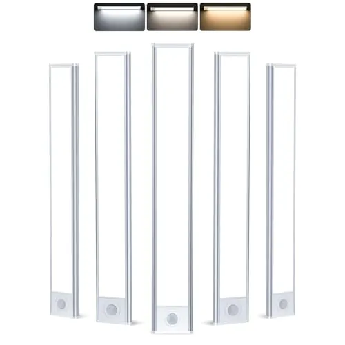 Luz LED Armario 30cm con Sensor de Movimiento 3000mAh USB-C Recargable，5