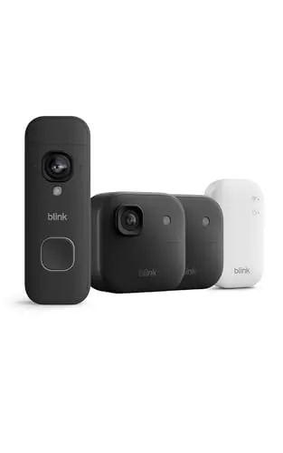 Cámara exterior 2K+ Blink con Blink Videotimbre 2K+ (última generación), Negro, módulo de sincronización básico Incluido