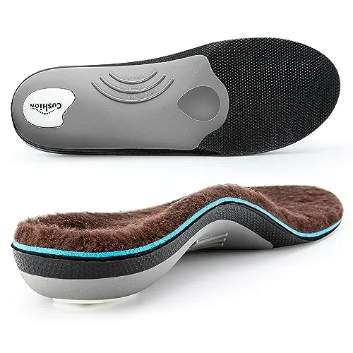 VALSOLE Plantillas ortopédicas para mujeres y hombres Soporte de pie alto Plantillas de zapatos funcionales suaves Inserto para pies planos, dolor de pie, fascitis plantar (Marrón, 40-41 EU 26cm)