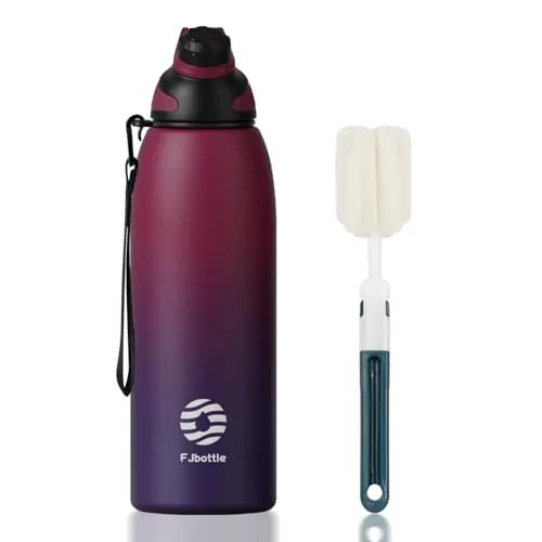 Fjbottle Botella Agua Acero Inoxidable 1500ml Térmica con Tapa Magnética