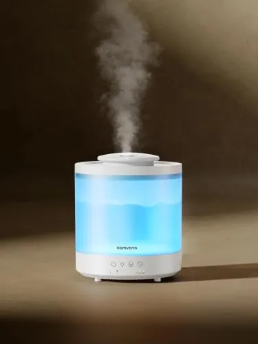 Homvana Humidificador Bebes Mocosy Tos, Top-Fill 1.5L, Pack de 1
