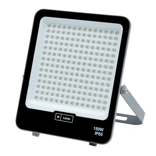 M Ledme - Foco Proyector Led Napoli Plus 150W, 2.400 lumen, IP65 Regulable, Color Luz fría (6000k), Iluminación exterior, De uso para jardín, patios, parking, hotel, naves etc.