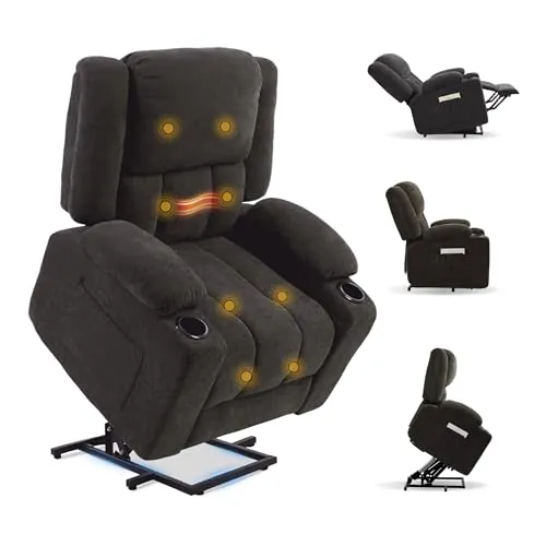 FLEXISPOT Sillón Elevador Eléctrico, Masaje 8 Puntos y Calefacción, USB