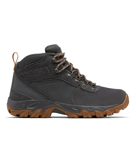 Columbia Newton Ridge Plus 2 Suede WP - Botas Anchas de Senderismo y Senderismo para Hombre, Color Gris Oscuro/ámbar Dorado, Talla 10.5