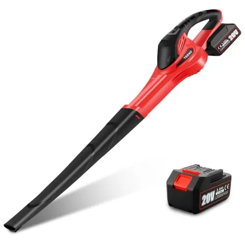 TEENO Soplador de Hojas, 20V Soplador de Hojas Bateria, Velocidad 288km/h