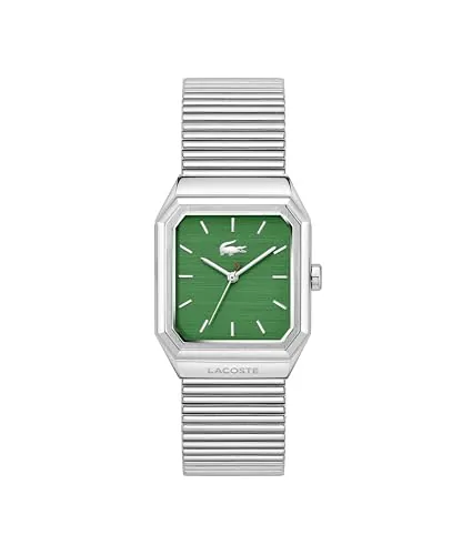 Lacoste Reloj con Movimiento de Cuarzo de Tres Manecillas para Hombre Colección René con Correa de Acero Inoxidable