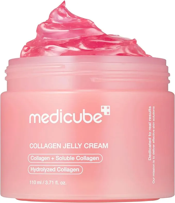 Medicube Crema de jalea de colágeno - niacinamida y colágeno hidrolizado - aumenta la hidratación de la barrera de la piel durante 24 horas - cuidado de la piel coreano (3.71 fl.oz.)