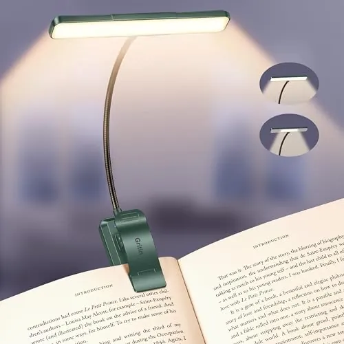 Gritin 2026 Luz Lectura Gen 2, Recargable con 32 LED de Espectro Completo