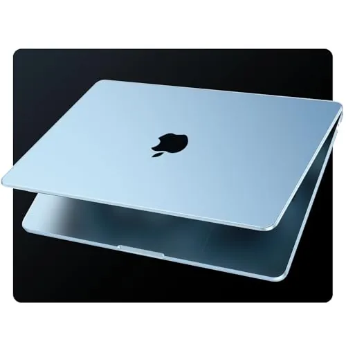 EooCoo para Funda MacBook Air 13,6 Pulgadas M5 M4 M3 M2 Azul Cielo Mate | Carcasa Protectora de Rígido,Compatible con MacBook Air 13" A3449 A3240 A3113 A2681 2026-2022,Cubierta Mate Ultra Ligera