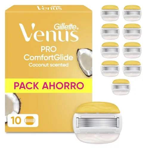 Gillette Venus Pro Comfortglide Cuchillas de Afeitar Mujer, Pack de 10