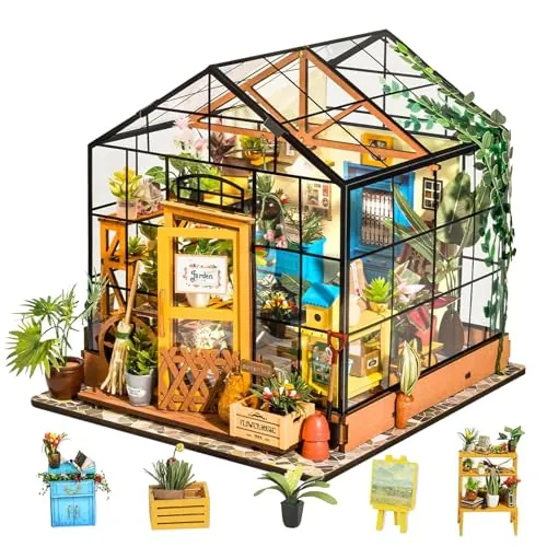 Rolife Casa de Muñecas en Miniatura Maquetas-DIY Miniature House-Cathy's Flower House-Decoración de Escritorio-Regalos Fiesta de Reyes para Mujeres Diseñadores (DG104)