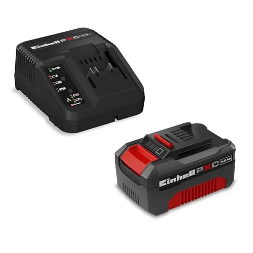 Einhell Original Kit de Inicio Batería y Cargador Power X-Change (batería de Iones de Litio, 18 V, 4,0 Ah y Cargador rápido, Apto para Todas Las Herramientas Power X-Change)