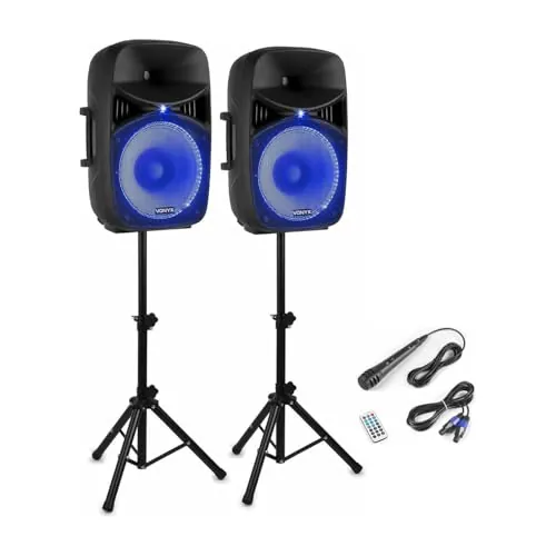 Vonyx VPS122A - Altavoz Activo Bluetooth USB 12" 800W Color Negro
