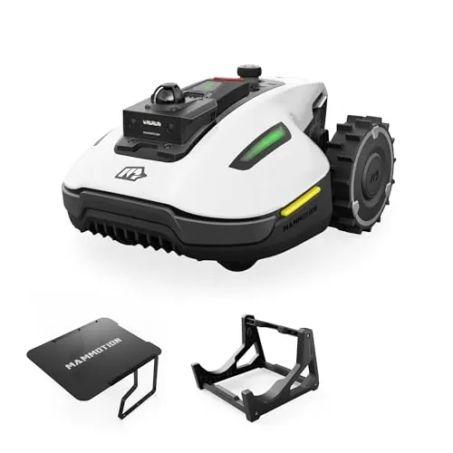 MAMMOTION YUKA mini 2 1000 Robot Cortacésped sin Cable Perimetral, para Jardines 1000㎡, LiDAR de 360° + Visión por IA, Reconocimiento de más de 300 Obstáculos, Modo DropMow, Sin Señal Perdida, Sin RTK
