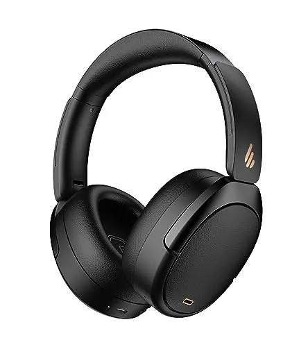 Edifier WH950NB Auriculares con Cancelación Activa del Ruido, Hi-Res Audio, LDAC, Bluetooth 5.3, 55H de Autonomía, Emparejamiento Rápido Google para Android, Conexión para Dos Dispositivos, App, Negro