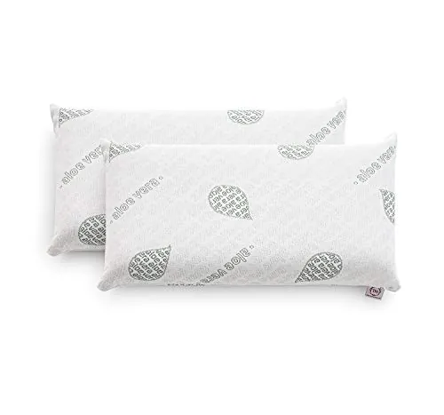 Textilhome Pack 2 Almohadas Viscoelástica 60 cm Aloe Vera Núcleo Visco
