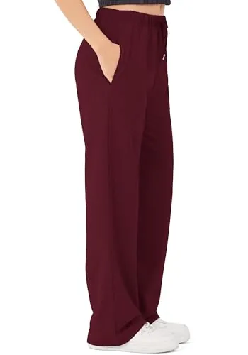 ROSS CAMP Pantalón Chándal Mujer Algodón Cintura Alta Jogger