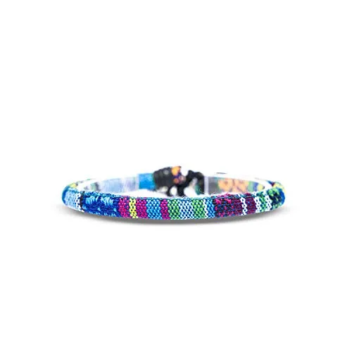 Made by Nami Tobilleras Surferas Mujer y Hombre - Tobillera Fina Estilo Boho Hippie - Accesorios Festivales y Playa - Hechos a Mano - Resistente al Agua y Ajustable (Turquesa)
