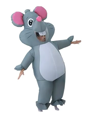 FXICH Disfraz inflable para adultos, costo del ratón, costos inflables para mujeres y hombres, costo del ratón inflable, disfraz de Halloween