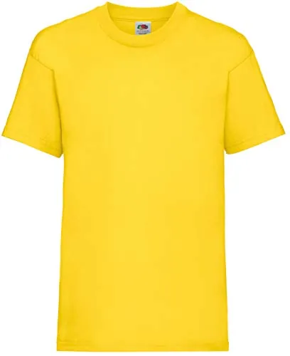 Fruit of the Loom Value T, Camiseta Niño, amarillo, 9-11 años