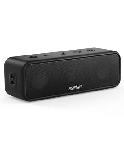 Soundcore 3 Altavoz Bluetooth Potente, Altavoz portátil, Graves optimizados, 24 Horas de reproducción, IPX7, Sonido Personalizable