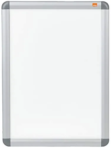 Nobo Tablón de Anuncios de Pared con Marco Tamaño A3, Protección Antirreflectante, Elegante Marco de Aluminio, Color Plata, 1902213