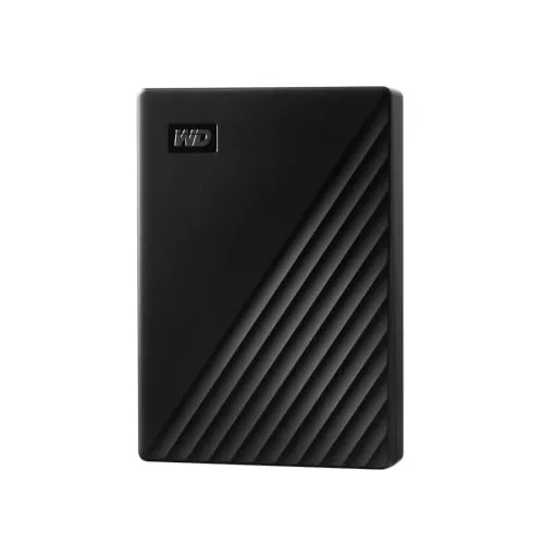 WD 5TB My Passport Disco Duro Externo Portátil, USB 3.2 Gen 1/USB 3.0, Copia de seguridad y protección con contraseña, Formateado para Windows, ChromeOS y MacOS, Negro