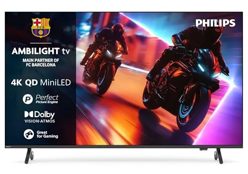 Philips Ambilight 75MLED920 'The Xtra' Mini LED 4K Smart TV - Pantalla de 75 Pulgadas con Motor P5 Picture Engine Ultra HD, Titan OS, Dolby Vision y Sonido Dolby Atmos