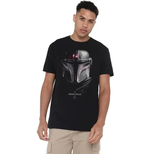 Star Wars Mandalorian Shadows Unisex T Shirt, Black, Large