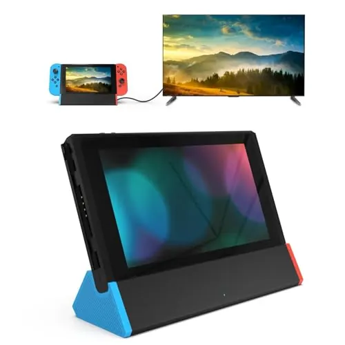 Switch TV Dock, SiWiQU Dock Switch Compatible con Nintendo Switch/Switch OLED con 4K HDMI Tipo C 2xUSB Puerto, Base Switch Repuesto Switch Dock Oficial Admite TV y Modo Escritorio [No para Switch 2]