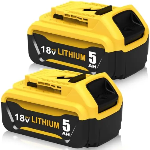 2 Piezas Reemplazo para Dewalt Batería 18V 5.0Ah DCB184 DCB180 DCB181 DCB182 DCB200 DCB201 DCB204 DCB107 DCB102 DCB104 con indicador LED