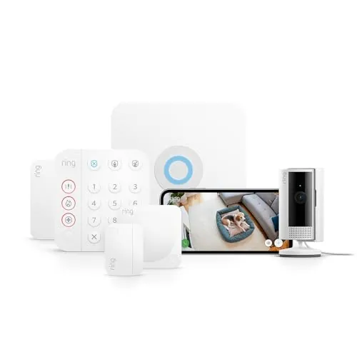 Kit de Ring Alarm S + Cámara interior (Indoor Camera 2ª gen) con Suscripción a Ring Home (a la venta por separado)