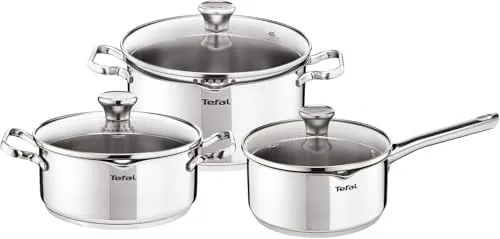 Tefal Duetto On - Juego de 3 Piezas + 3 Accesorios, Acero inoxidable