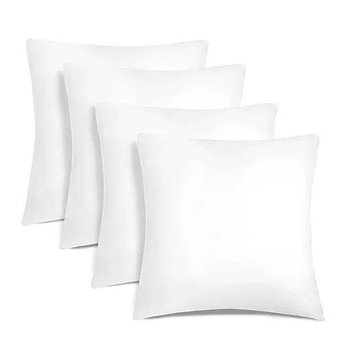 Aitsse- Relleno de Cojín de Fibra Hueca Siliconada de Alta Recuperación 2/4/6 Unidades, Suave, Mullido, Antialérgico. Cojín Decorativo para Casa, Dormitorio, Salón o Coche. (4, 40x40cm)