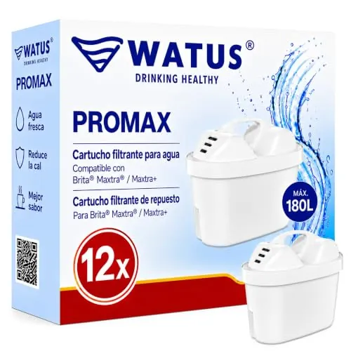 Watus Filtro, Para Cartuchos Brita Filtro/Brita Maxtra Pro/Maxtra Plus (12)